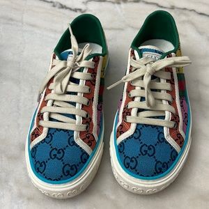 MULTICOLORED/ COLOR BLOCK GUCCI LOWTOP SNEAKERS